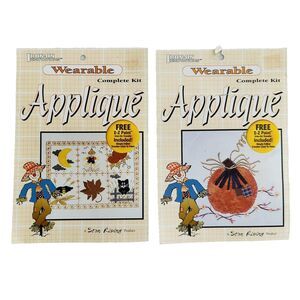 Vintage 1988 Two Fall Iron On Wearable Applique Complete Kits